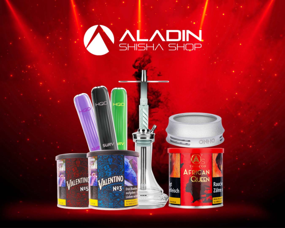 Neue Produkte und Bestseller Restocks im Aladin Shisha Shop - Entdecke die neuesten Shisha-Produkte im Aladin Shisha Shop
