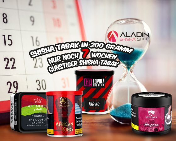 Shisha Tabak in 200 Gramm Dosen: Letzte Chance vor Verkaufsverbot!