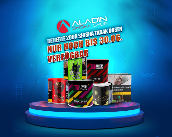 Beliebte 200g Shisha Tabak Dosen: Nur noch bis 30.06. verfügbar! - 200g Shisha Tabak bald verboten: Jetzt Vorrat sichern und genießen!