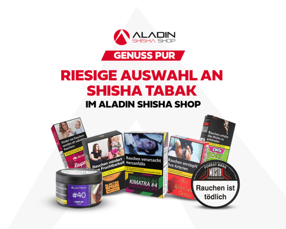 Genuss pur: Riesige Auswahl an Shisha Tabak im Aladin Shisha Shop! - Entdecke die besten Shisha Tabak Sorten im Aladin Shisha Shop!