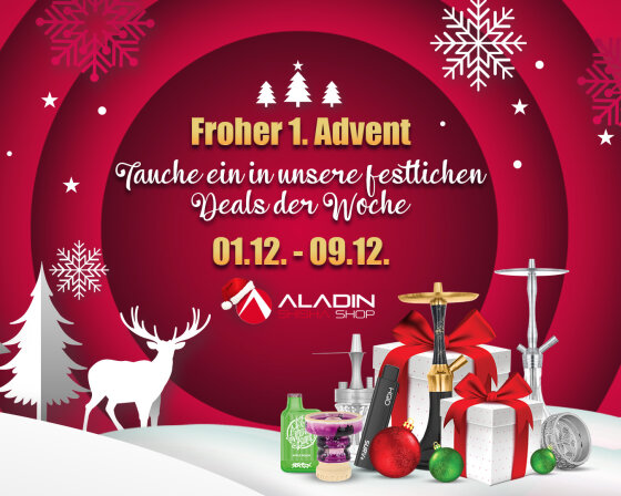 Magische Adventsdeals: Shishas &amp; mehr im Aladin Shop entdecken