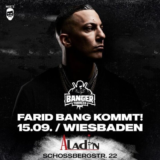 Farid Bang kommt zu uns in den Aladin Shisha Shop nach Wiesbaden am 15.09.2021