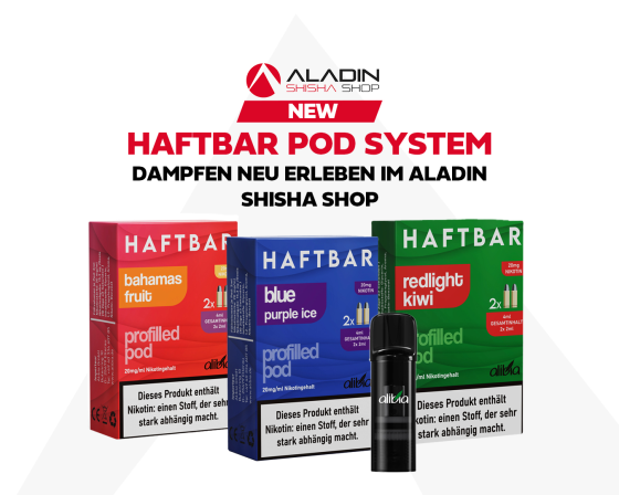 Haftbar Pod System: Dampfen neu erleben im Aladin Shisha Shop - Entdecke das Haftbar Pod System: Die innovative Vape-Alternative