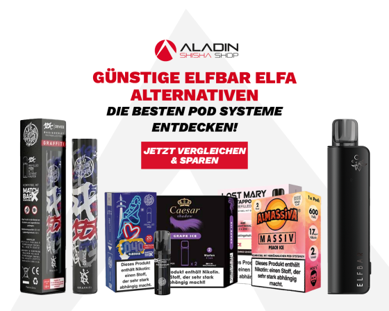 Günstige Elfbar ELFA Alternativen – Beste Pod Systeme finden - Günstige Elfbar ELFA Alternative | Top Pod Systeme finden