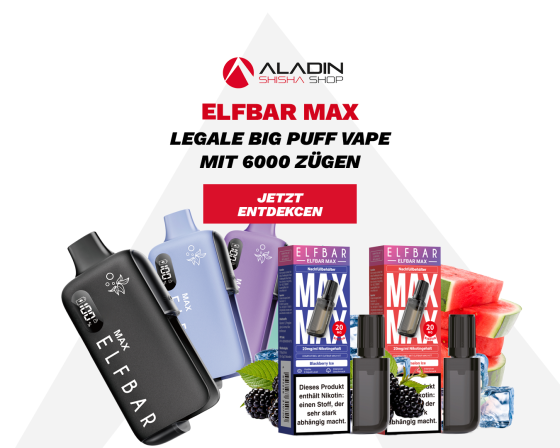 Elfbar MAX – Legale Big Puff Vape mit 6000 Zügen