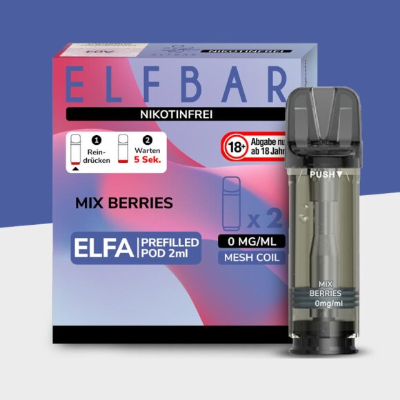 ELFA by Elfbar - Mixed Berries Nikotinfrei - Pod (2er Pack)
