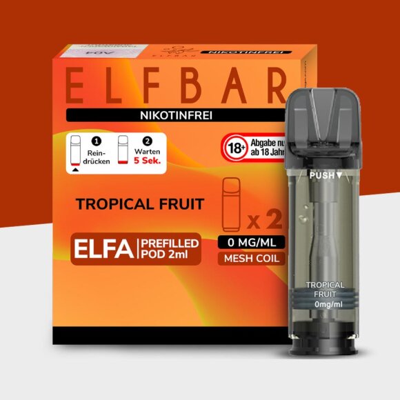 ELFA by Elfbar - Tropical Fruit Nikotinfrei - Pod (2er Pack)