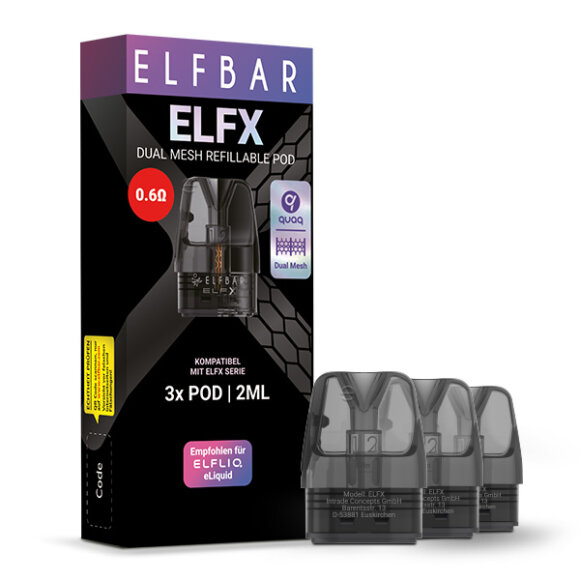 Elfbar ELFX - Refillable Pods - 0.6 Ohm (3er Pack)