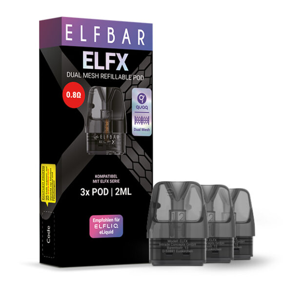 Elfbar ELFX - Refillable Pods - 0.8 Ohm (3er Pack)