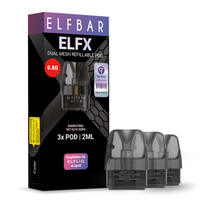 Elfbar ELFX - Refillable Pods - 0.8 Ohm (3er Pack)