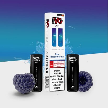 IVG Air - Blue Raspberry Ice - Pod 20mg/ml (2er Pack)