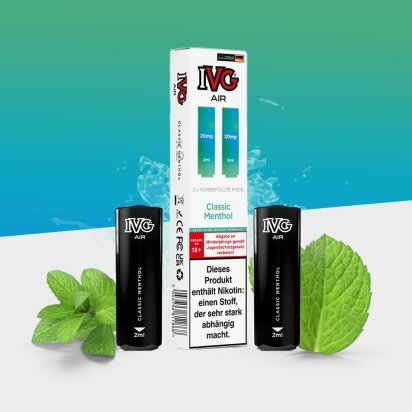 IVG Air - Classic Menthol - Pod 20mg/ml (2er Pack)