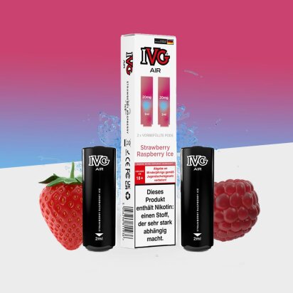 IVG Air - Strawberry Raspberry Ice- Pod 20mg/ml (2er Pack)