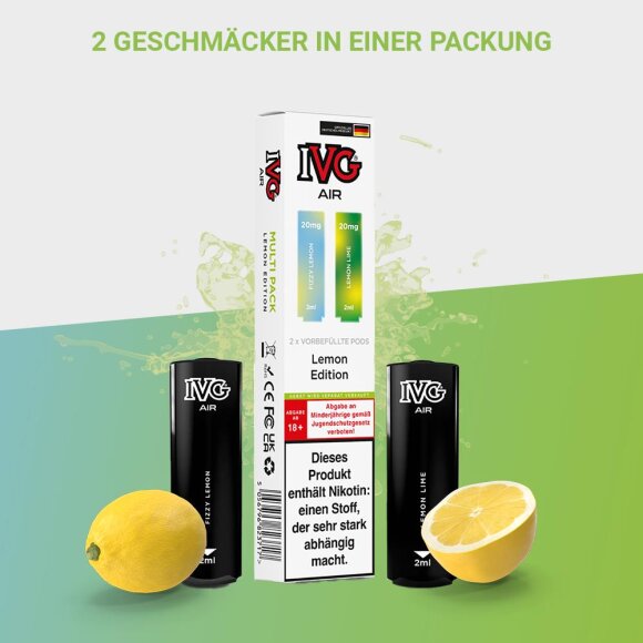 IVG Air - Lemon Edition - Pod 20mg/ml (2er Pack)