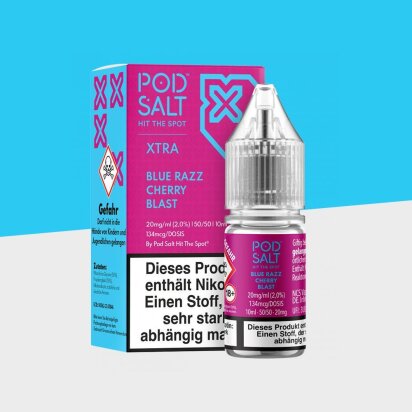 Pod Salt Xtra - Blue Razz Cherry Blast 10mg/ml - E-Liquid