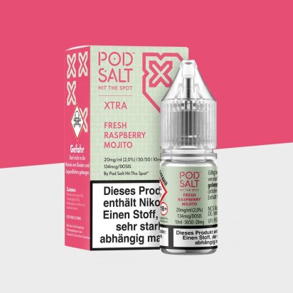 Pod Salt Xtra - Fresh Raspberry Mojito 20mg/ml - E-Liquid