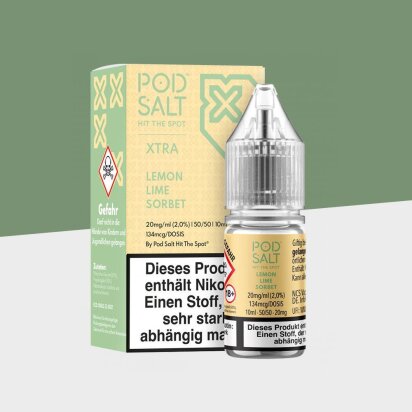 Pod Salt Xtra - Lemon Lime Sorbet 10mg/ml - E-Liquid