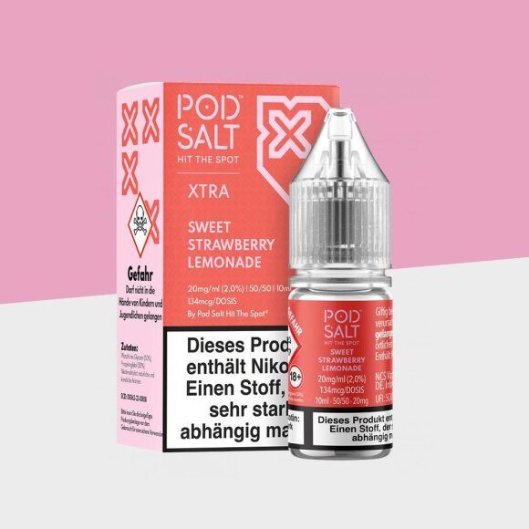 Pod Salt Xtra - Sweet Strawberry Lemonade 10mg/ml - E-Liquid