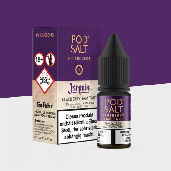Pod Salt Fusion - Blueberry Jam Tart 20mg/ml - E-Liquid