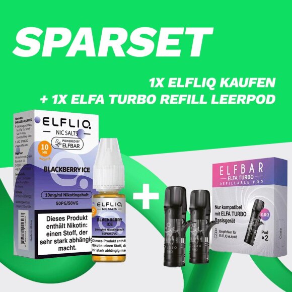 SPARSET: 1x Elfliq + ELFA Turbo - Refill Leerpods