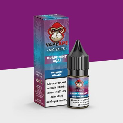 VapeApe - Grape Mint Acai 10mg/ml - E-Liquid