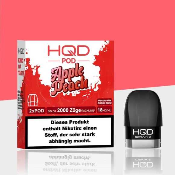 HQD Cirak 2 - Apple Peach - Pods (2er Pack)