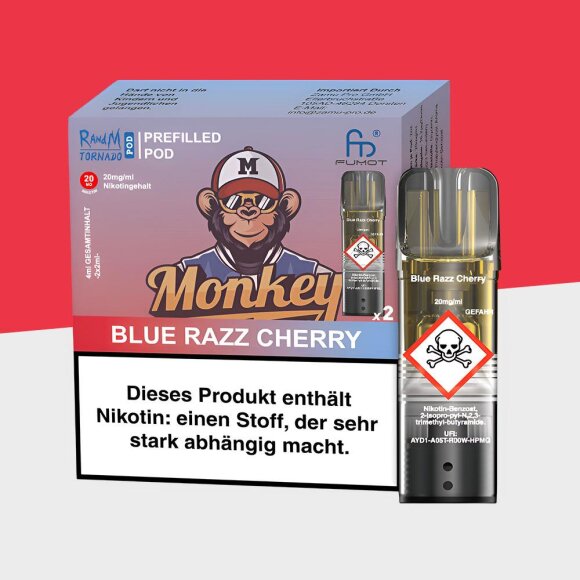 RandM Tornado - Blue Razz Cherry - Pod (2er Pack)