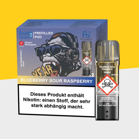 RandM Tornado - Blueberry Sour Raspberry - Pod (2er Pack)