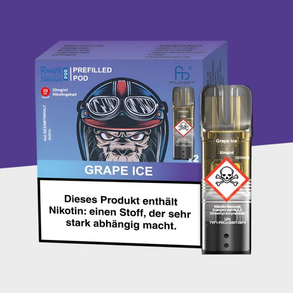 RandM Tornado - Grape Ice - Pod (2er Pack)