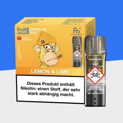 RandM Tornado - Lemon Lime - Pod (2er Pack)