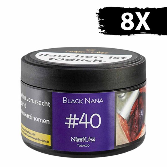 NameLess Tabak - #40 - Black Nana (8 x 25g)