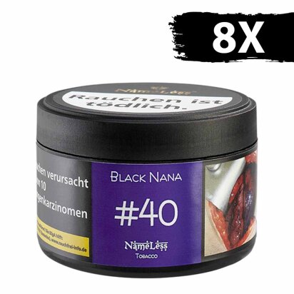 NameLess Tabak - #40 - Black Nana (8 x 25g)