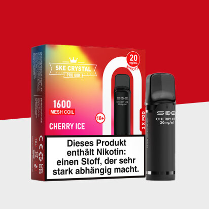 SKE Crystal 800 Pro - Cherry Ice - Pod (2er Pack)
