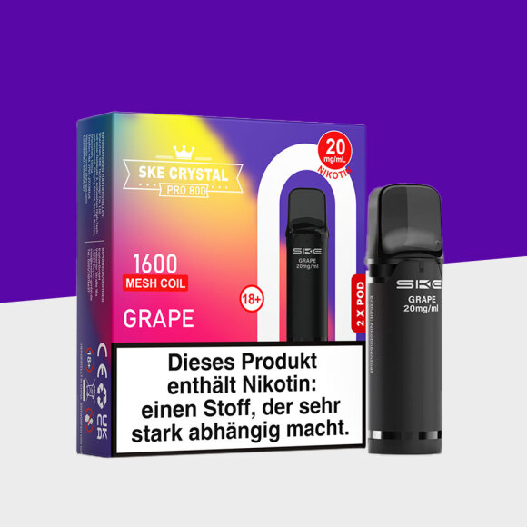 SKE Crystal 800 Pro &ndash; Grape - Pod (2er Pack)