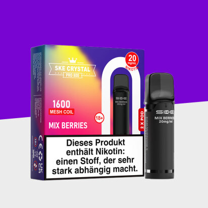 SKE Crystal 800 Pro - Mix Berries - Pod (2er Pack)