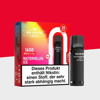 SKE Crystal 800 Pro - Watermelon Ice - Pod (2er Pack)