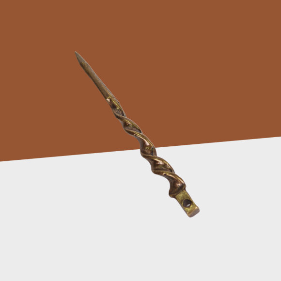 Lochstecher Curl - Altgold Rost-Optik