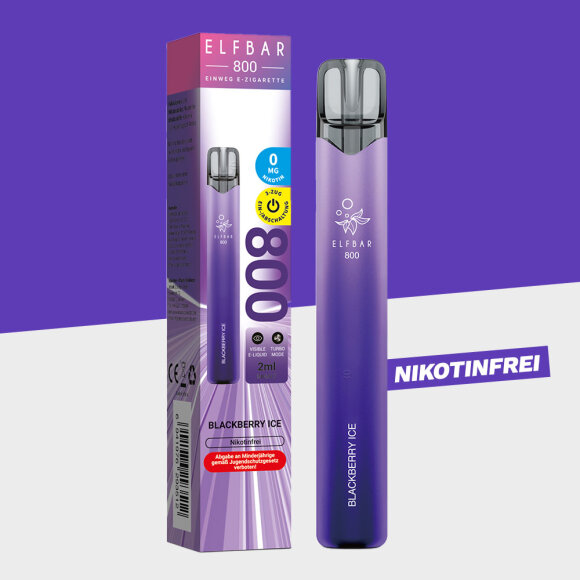 Elfbar 800 - Blackberry Ice Nikotinfrei - Einweg Vape