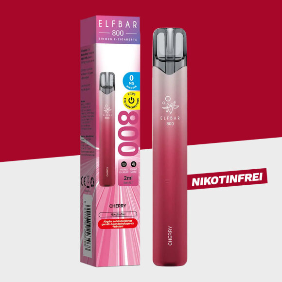 Elfbar 800 &ndash; Cherry Nikotinfrei - Einweg Vape