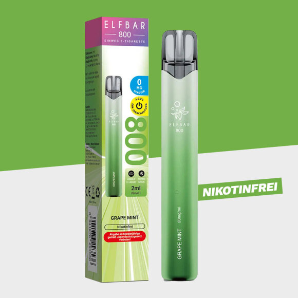 Elfbar 800 - Grape Mint Nikotinfrei - Einweg Vape