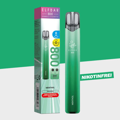 Elfbar 800 &ndash; Menthol Nikotinfrei - Einweg Vape