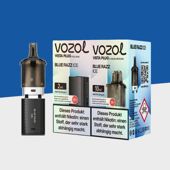 Vozol Vista Plug - Blue Razz Ice &ndash; Pod (10+2)