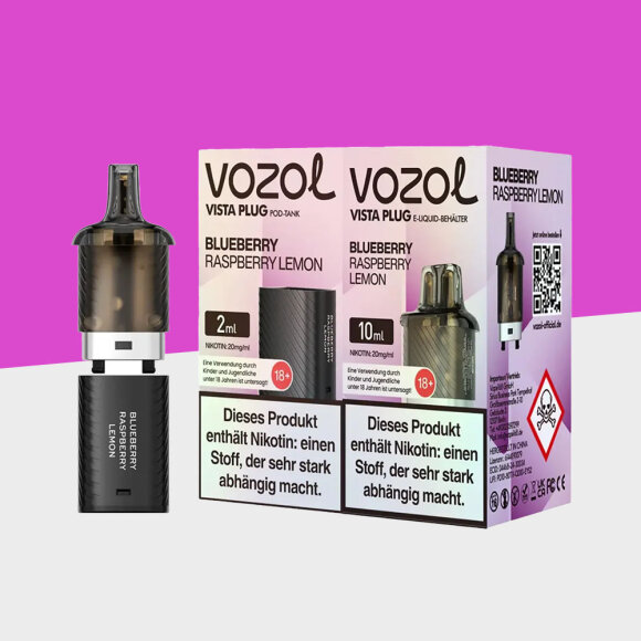 Vozol Vista Plug - Blueberry Raspberry Lemon &ndash; Pod (10+2)