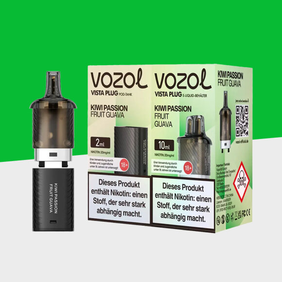 Vozol Vista Plug - Kiwi Passion Fruit Guava &ndash; Pod (10+2)