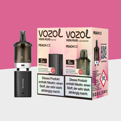 Vozol Vista Plug &ndash; Peach &ndash; Pod (10+2)