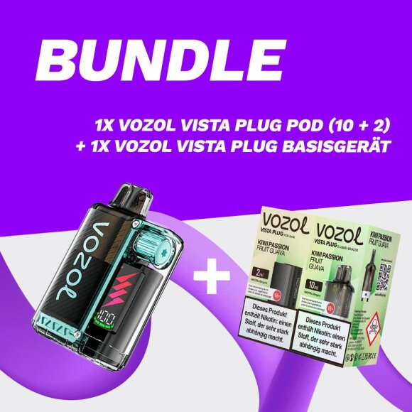 BUNDLE: Vozol Vista Plug Basisger&auml;t + Pod (10+2)