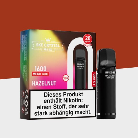 SKE Crystal 800 Pro &ndash; Hazelnut &ndash; Pod (2er Pack)