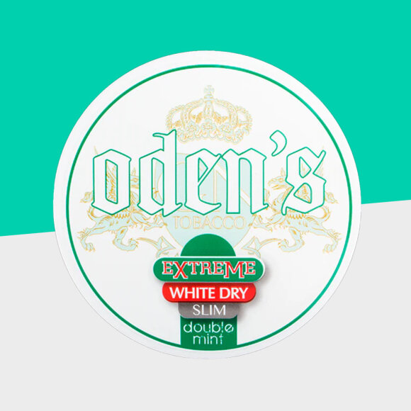 Odens - Extreme Double Mint - White Dry - Slim - Chewing Bags