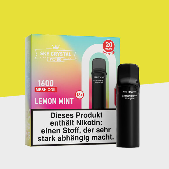 SKE Crystal 800 Pro &ndash; Lemon Mint - Pod (2er Pack)