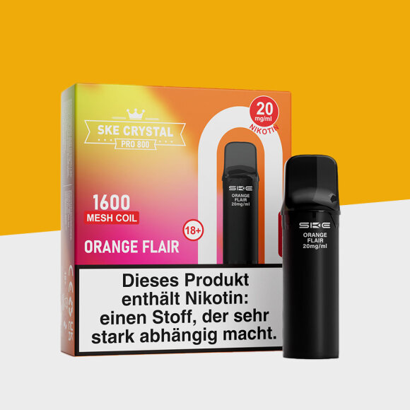 SKE Crystal 800 Pro - Orange Flair - Pod (2er Pack)